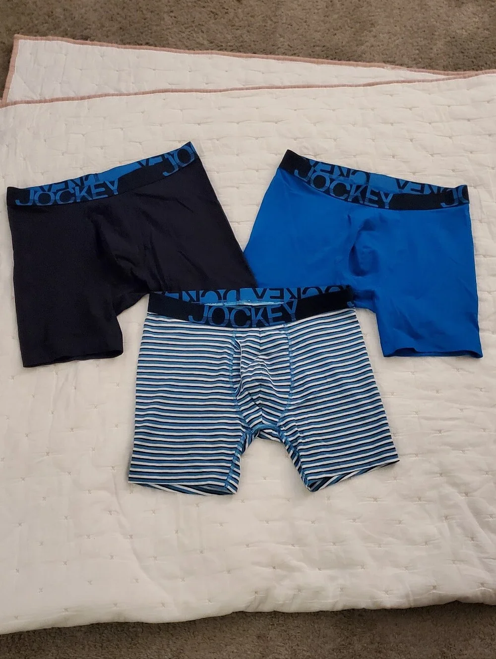 Mens Medium JOCKEY Boxer Briefs Active Cotton Stretch NWOT